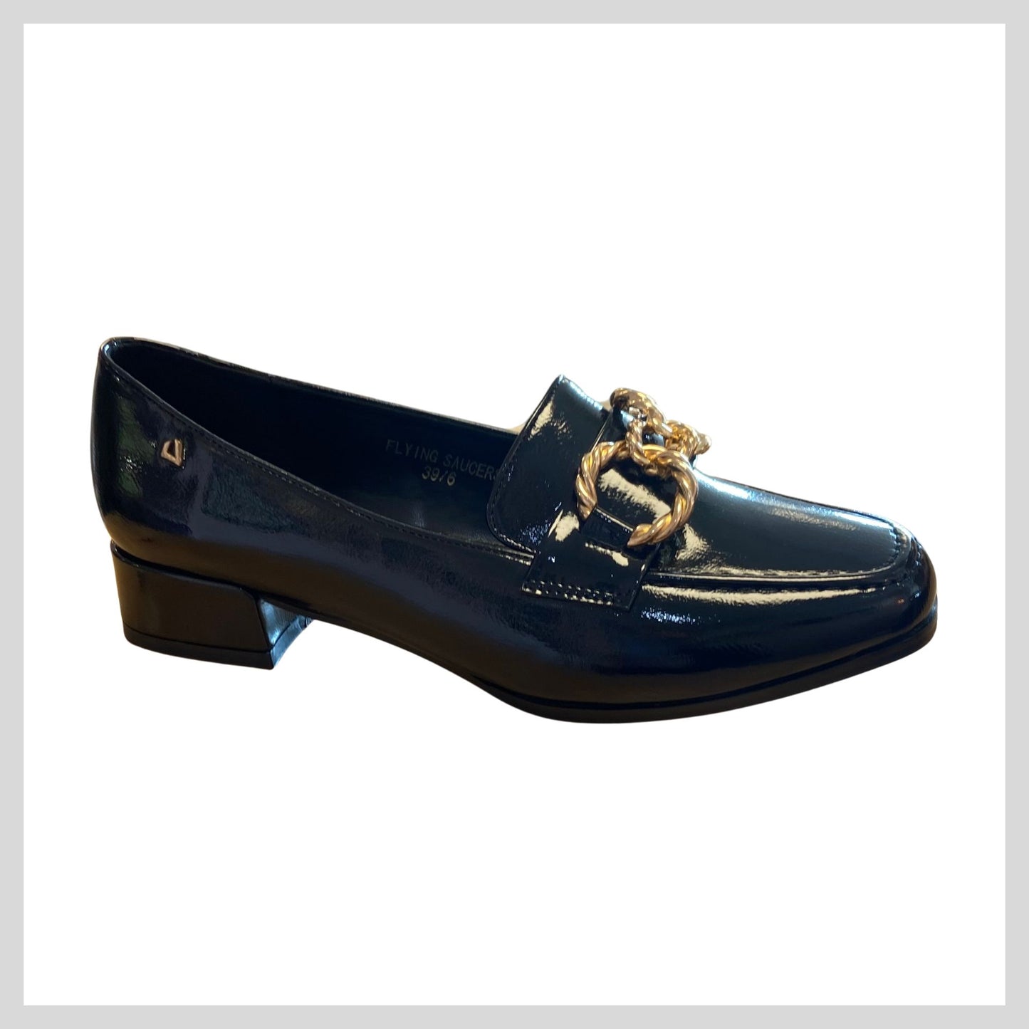 Una Healy Flying Saucers Black Patent