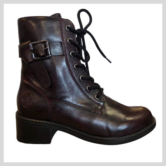 Rieker Ladies Deep Red Boot 75431-35