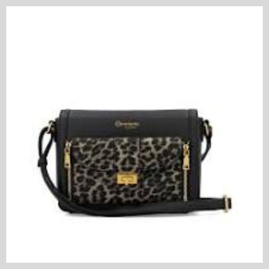 Remonte Ladies Black & Leopard Print Handbag