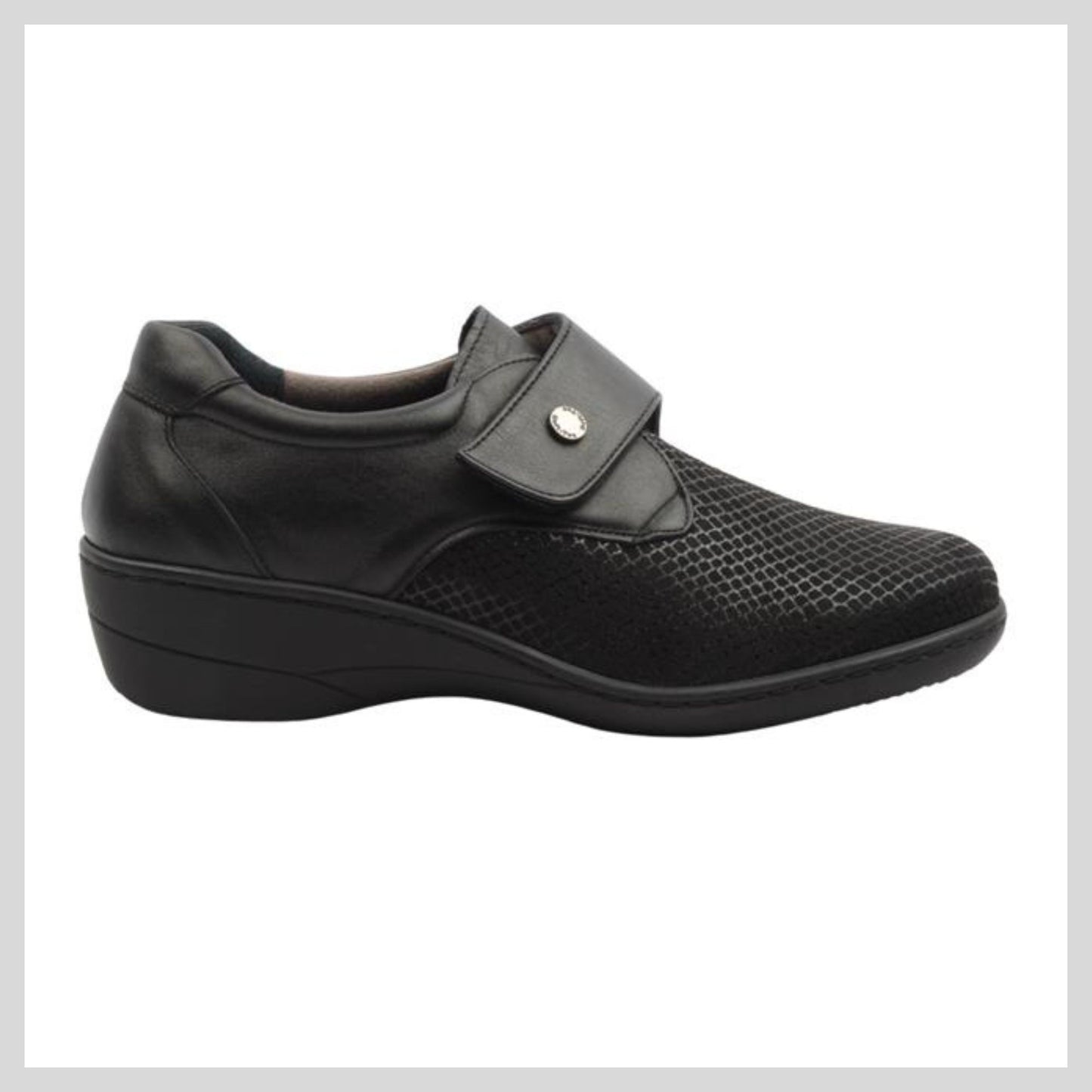 Softmode Womens Black Shoe - Eleanor Black Nappa Scuba 6007-10