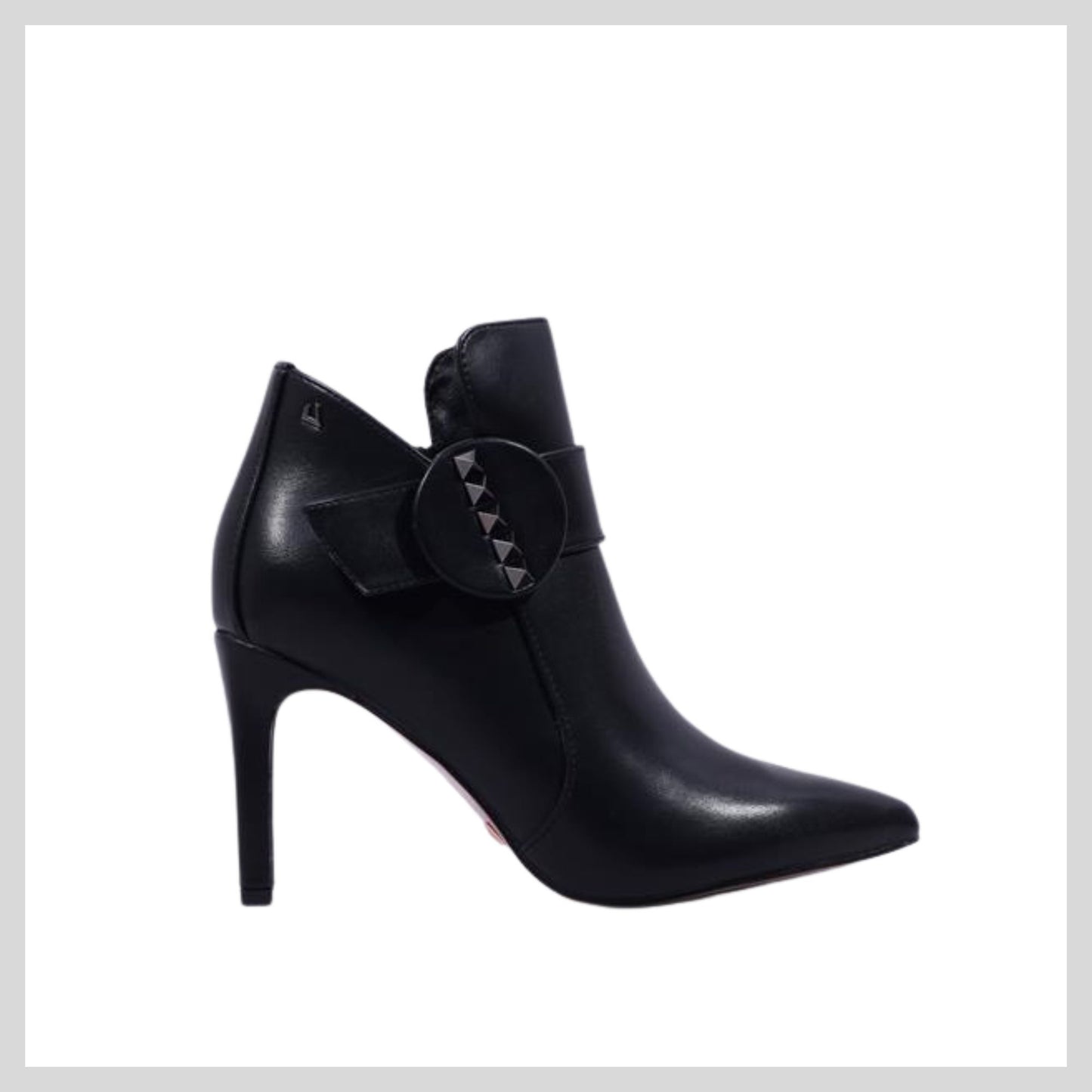 Una Healy Womens Black Ankle Boot Senorita- Vinyl
