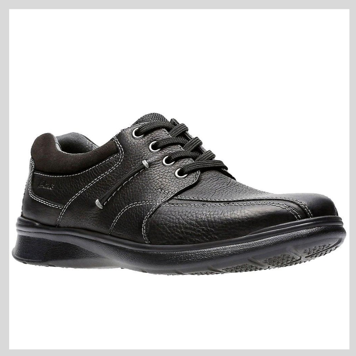 Clarks Cotrell Walk Black Oily Leather