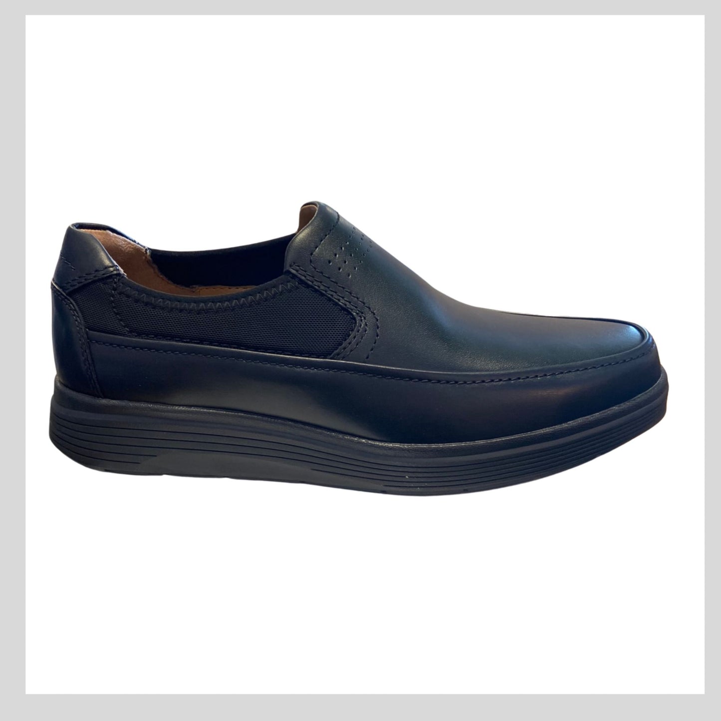 Clarks Un Abode Go Black Leather