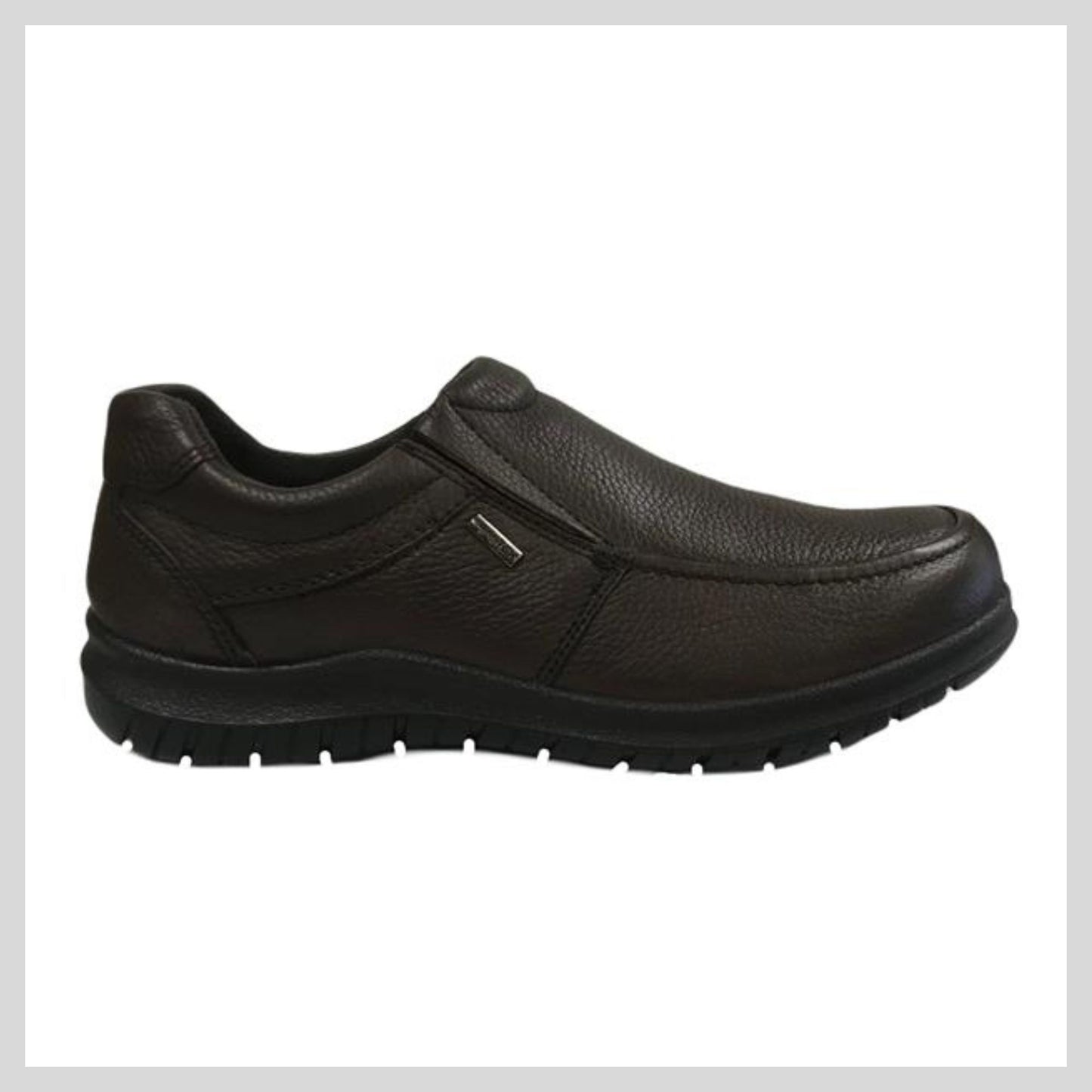 Imac Mens Black Leather Shoe Rome 451738 Black Slip on