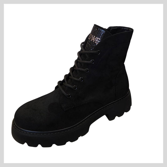 Tommy Bowe for Her Gonzalez Black Suede Ankle Boots