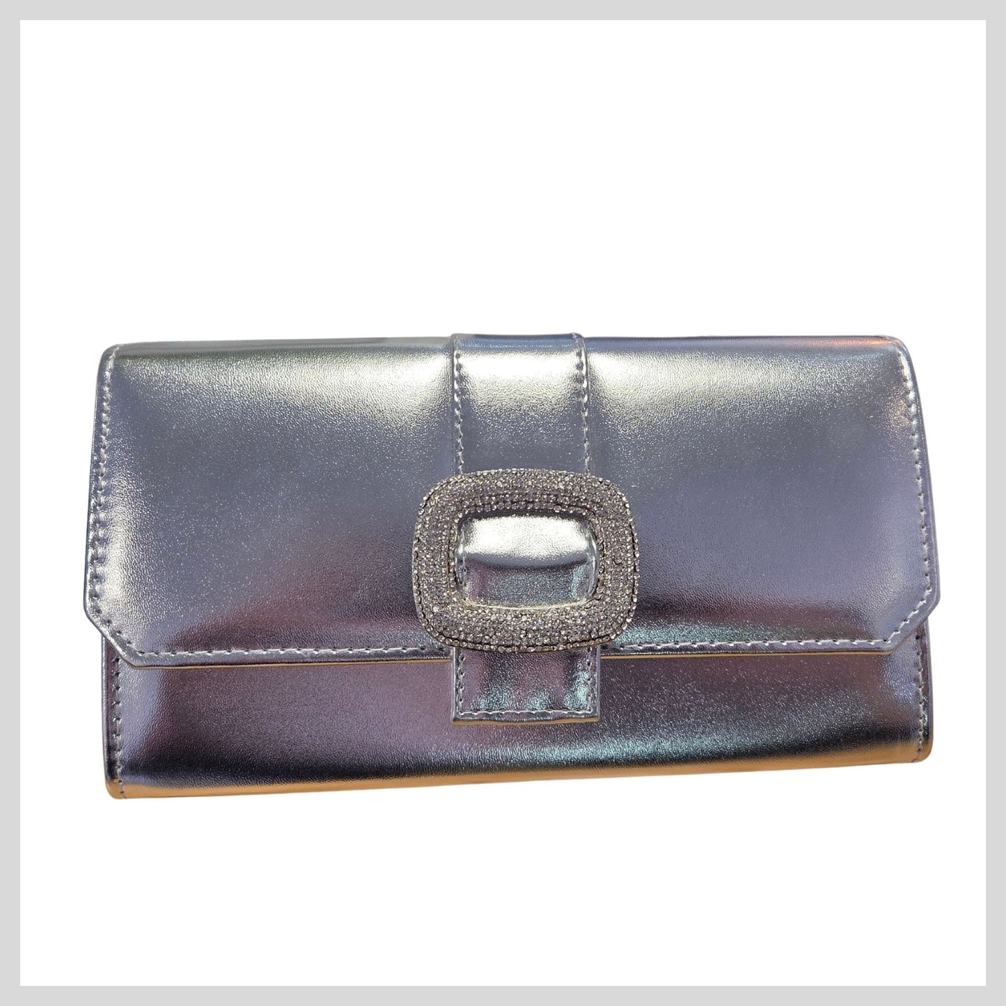 Redz Silver Metallic Handbag K-P24-37#
