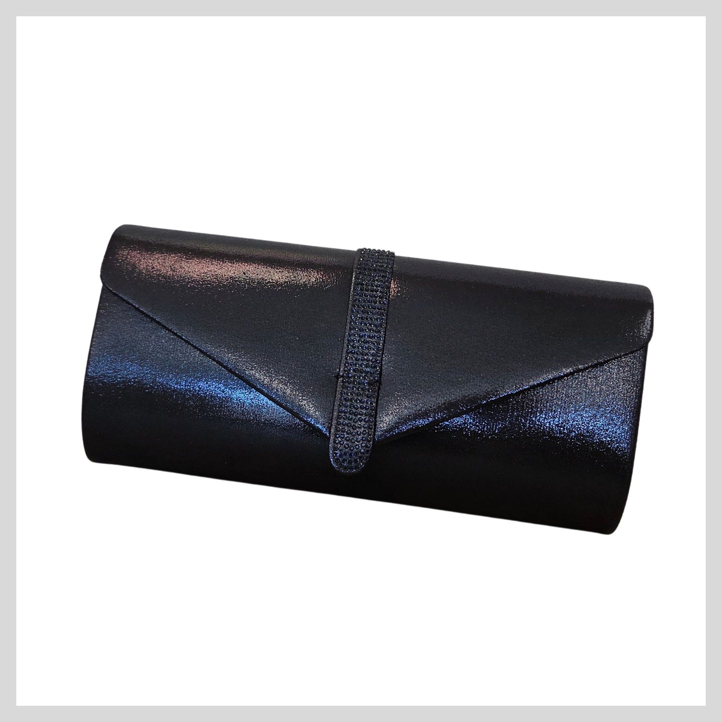 Susst BG1052 Ladies Navy Metallic Clutch Bag