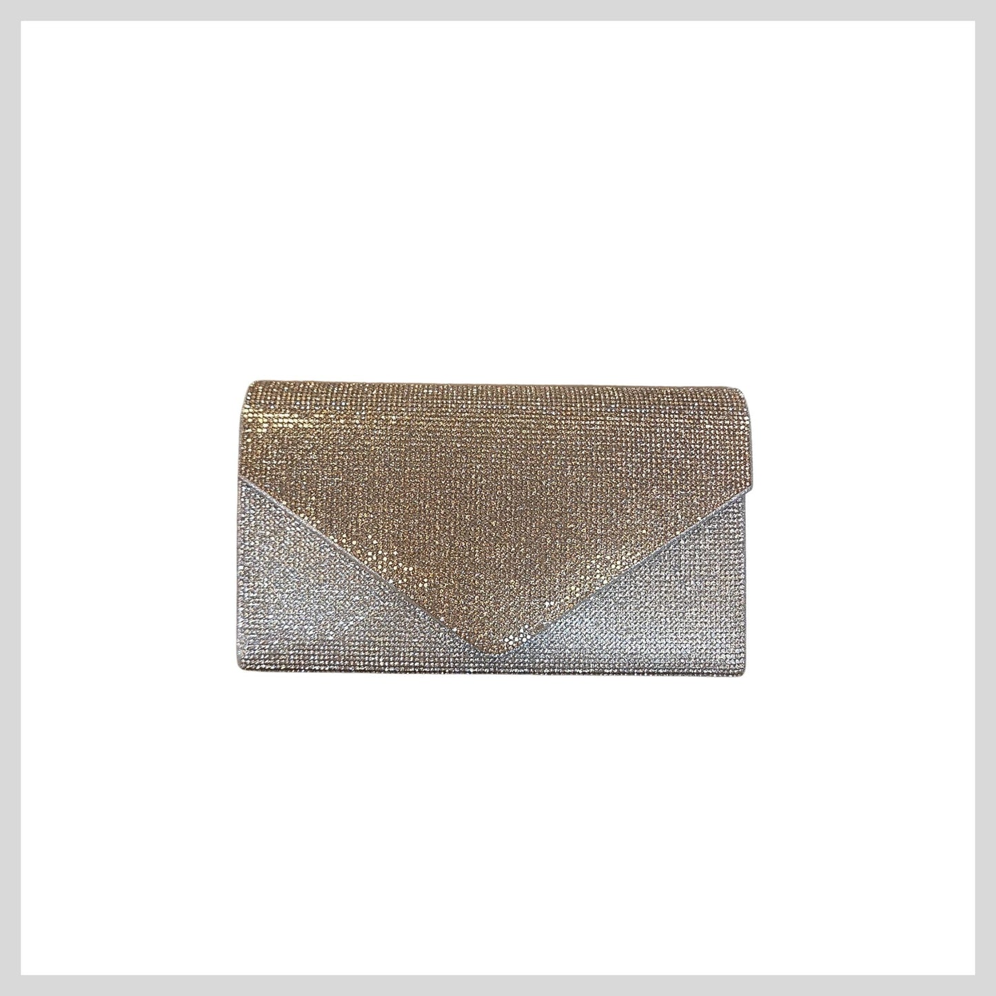 29732-K Gold & Silver Diamante Clutch