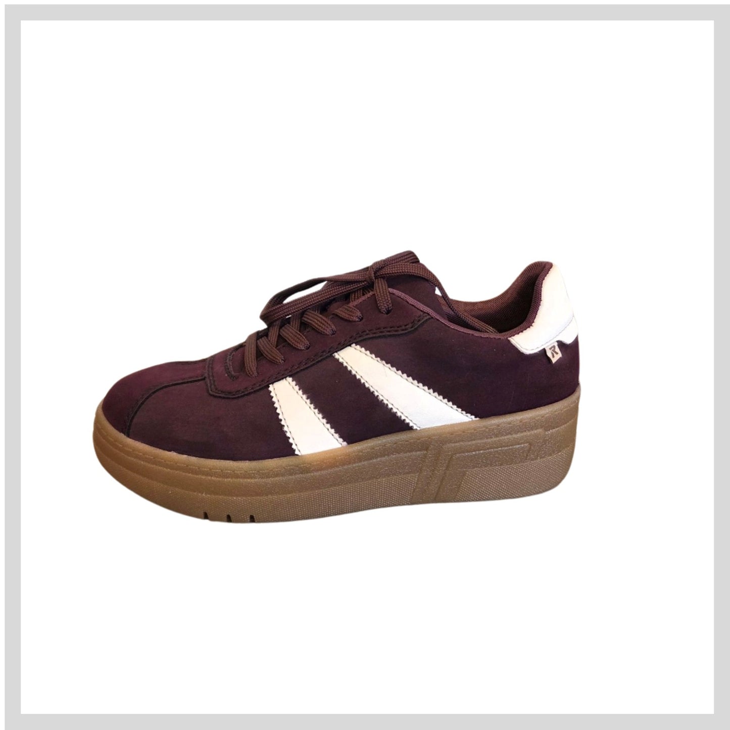 M7601 Rieker Ladies Burgundy Trainer