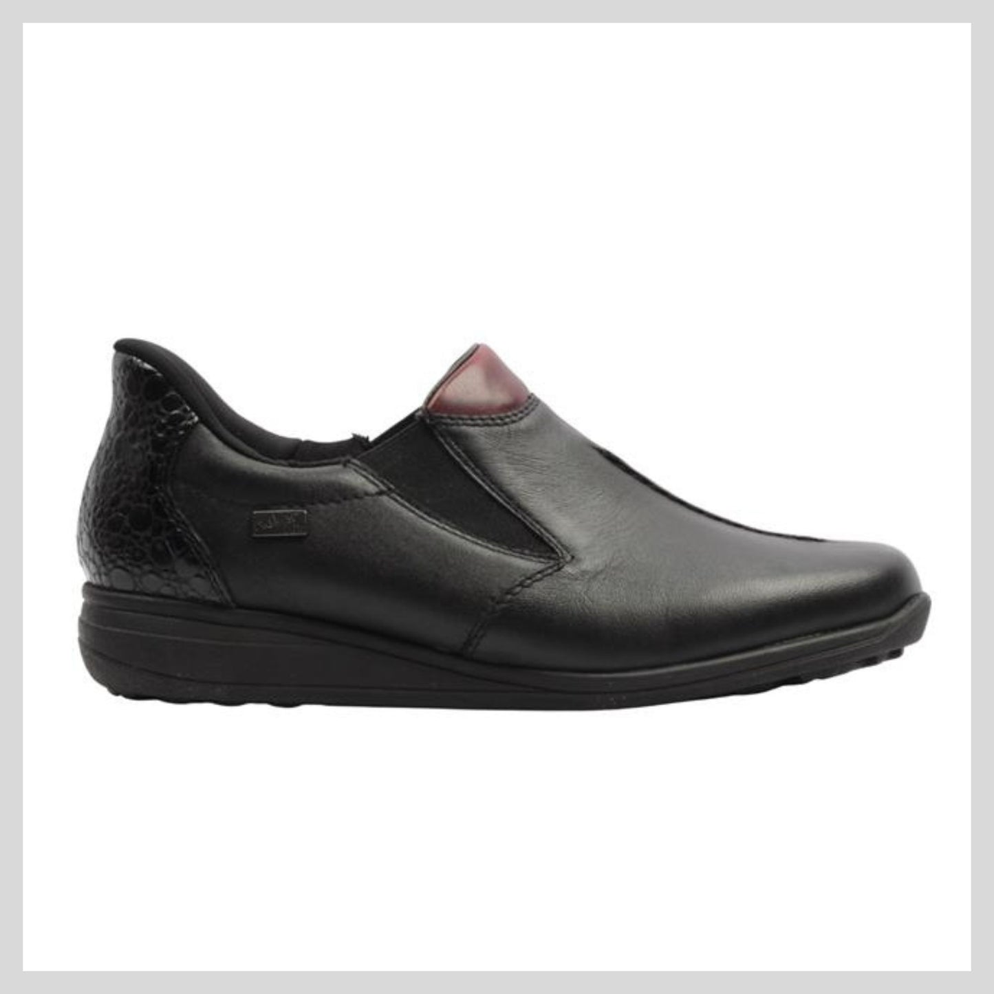 Rieker womens Black Slip on Shoe 47253-00