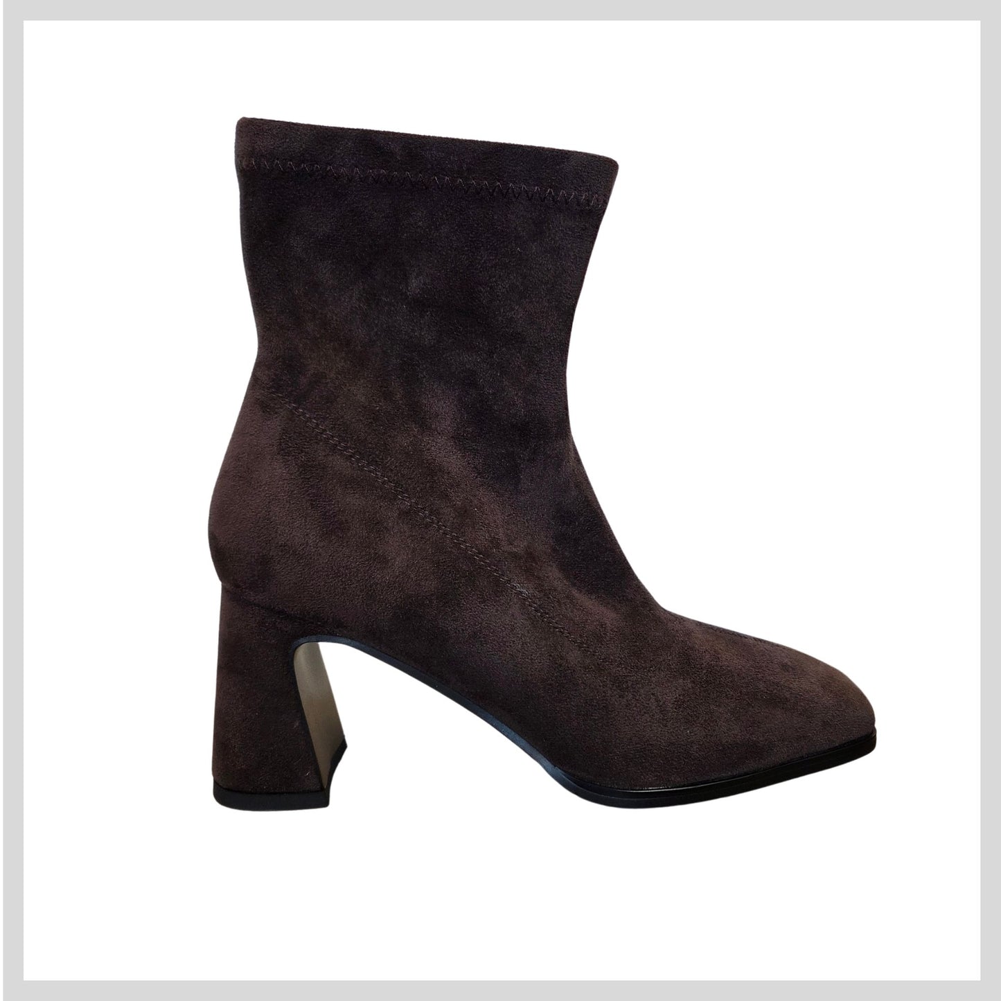 REDZ D2073 Ladies Brown Suede Ankle Boot