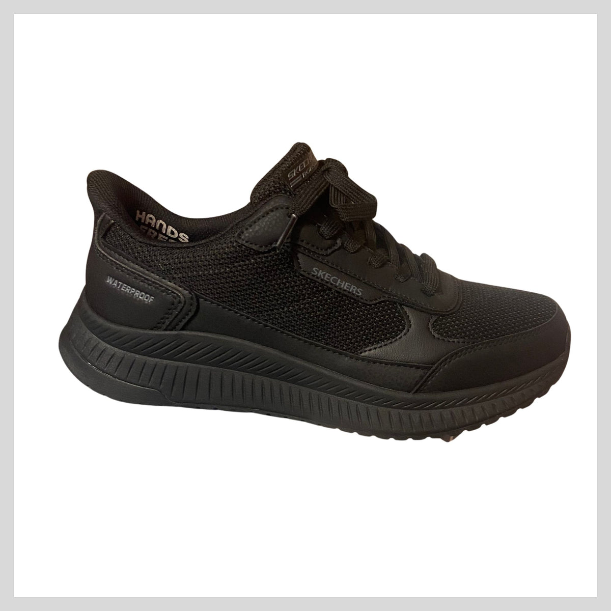 Skechers Men's, BOBS Squad 4 - Crucial Step, Waterproof Black Trainers 118416