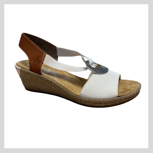 Rieker 624H6-81 White/Tan