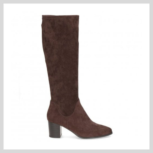 Caprice Women's Dark Brown Stretch boot with zip  9-9-25503-45-302