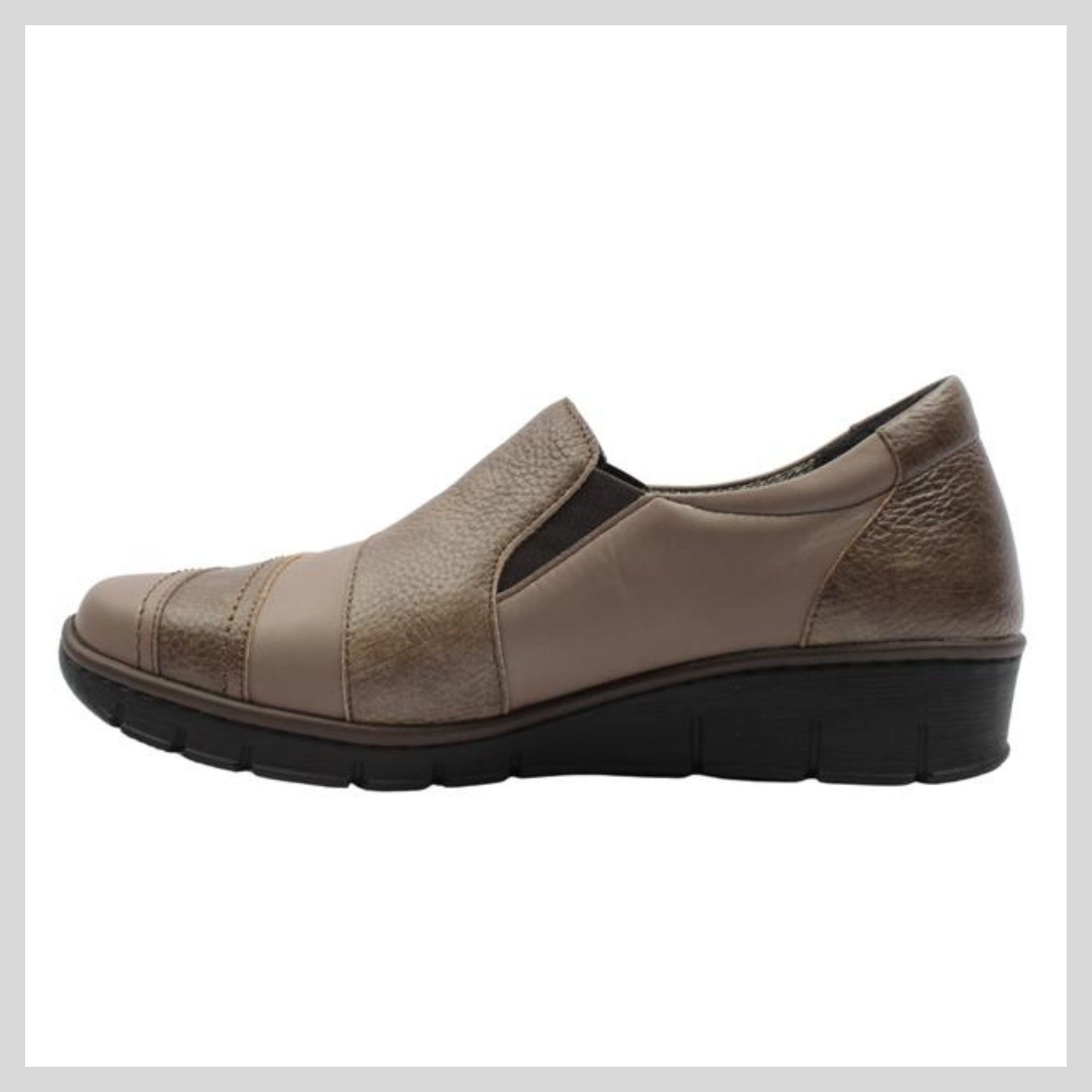 Softmode womens Shoe Taupe Olive 6615-22