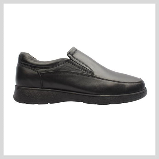 Softmode Mens Black Slip on Shoe - Leon G/H