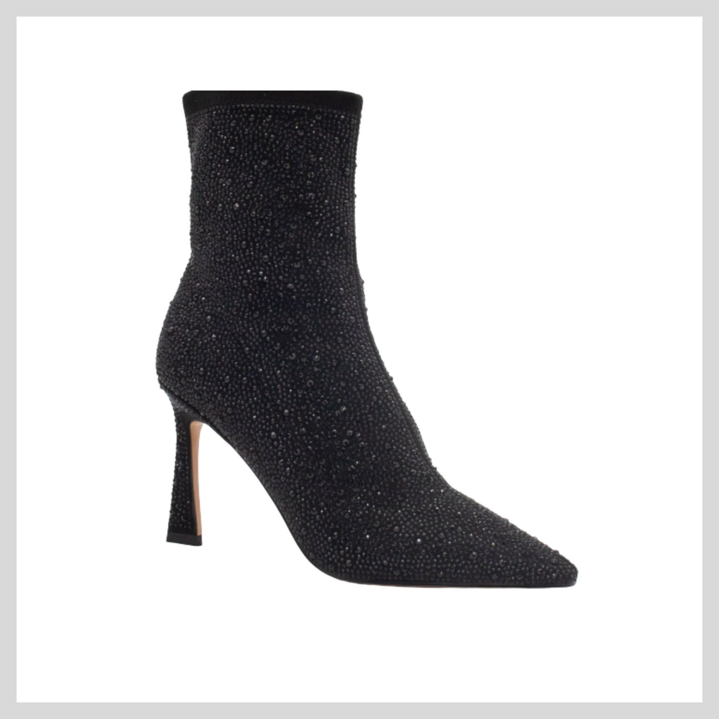 Una Healy Womens Black Sparkle Ankle Boot - I Get Around -Vinyl Razzle