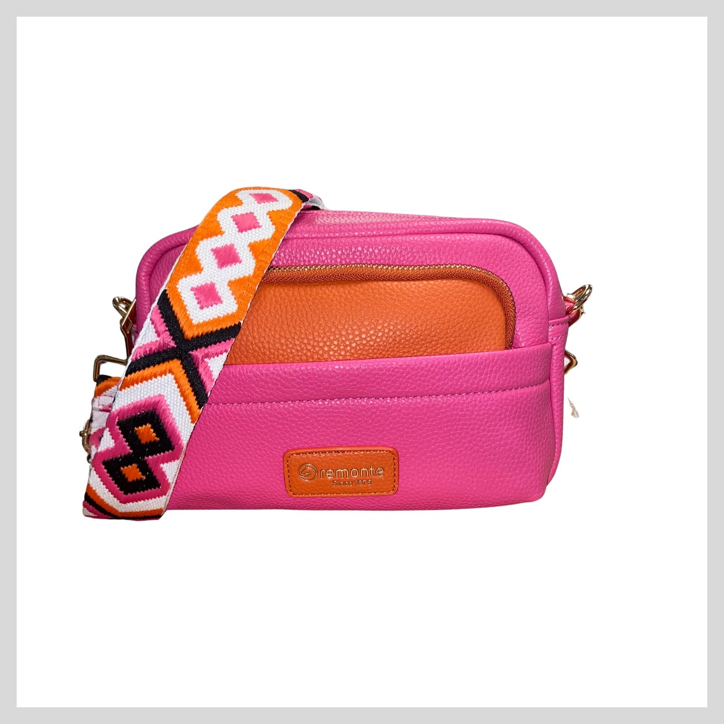 Remonte Q0671-31 Pink and Orange Ladies Cross body Handbag