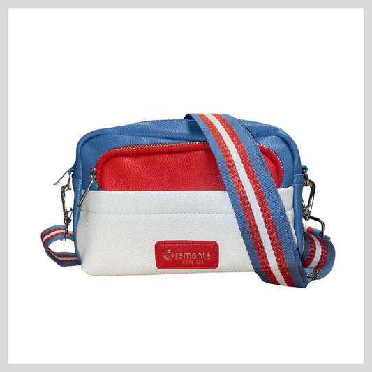 Remonte Q0671-14 Blue and Red Ladies Cross body Handbag
