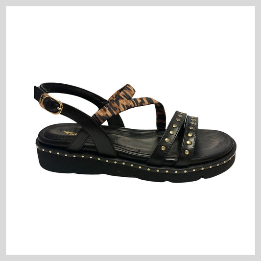 Tamaris 1-28227-46 098  Ladies Black Combi Sandal