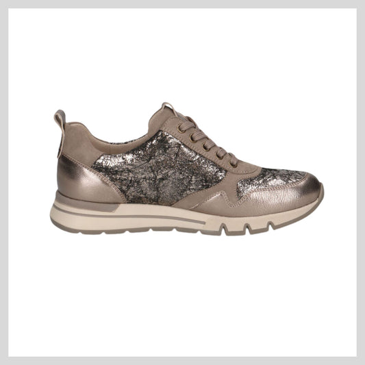 Caprice Women's Shoe 9-23757-45 366 Taupe/Metallic Combi