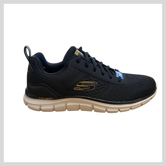 Skechers Mens Black & Gold 232758  Track Leshur