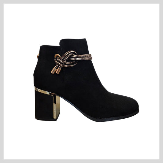 Lotus ULB457 Ladies Black Tina Ankle Boots