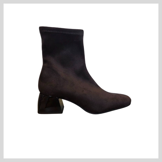 Miss Elastic 78662/AE-44 Ladies Dark Brown Ankle Boot