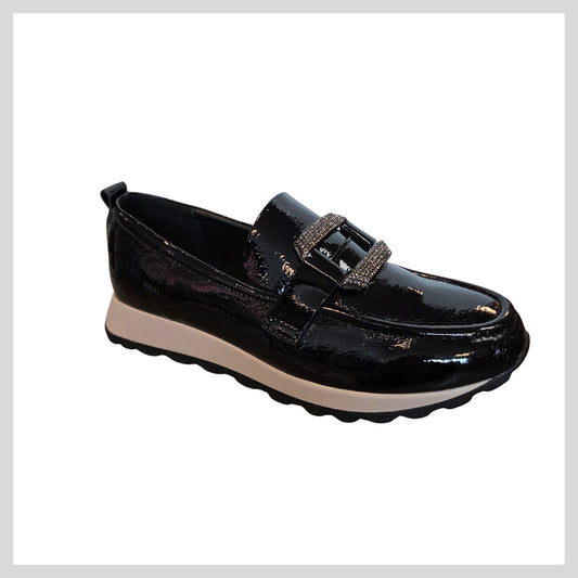 Tommy Bowe for Her Butzirus Black Patent Loafer