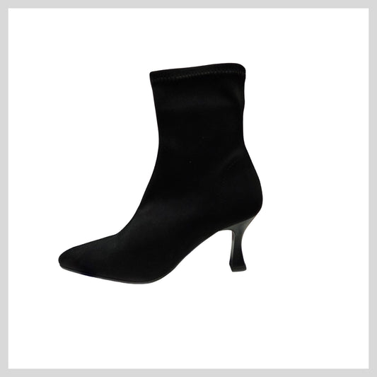 Miss Elastic 78042 / AE-05 Ladies Black ECO- Suede, Ankle Boots