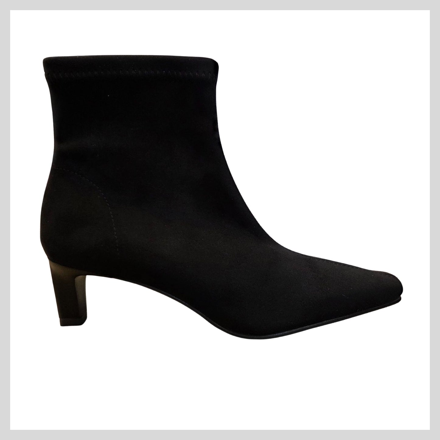 Miss Elastic 78101 / AE-05 Ladies Black ECO- Suede, Ankle Boots