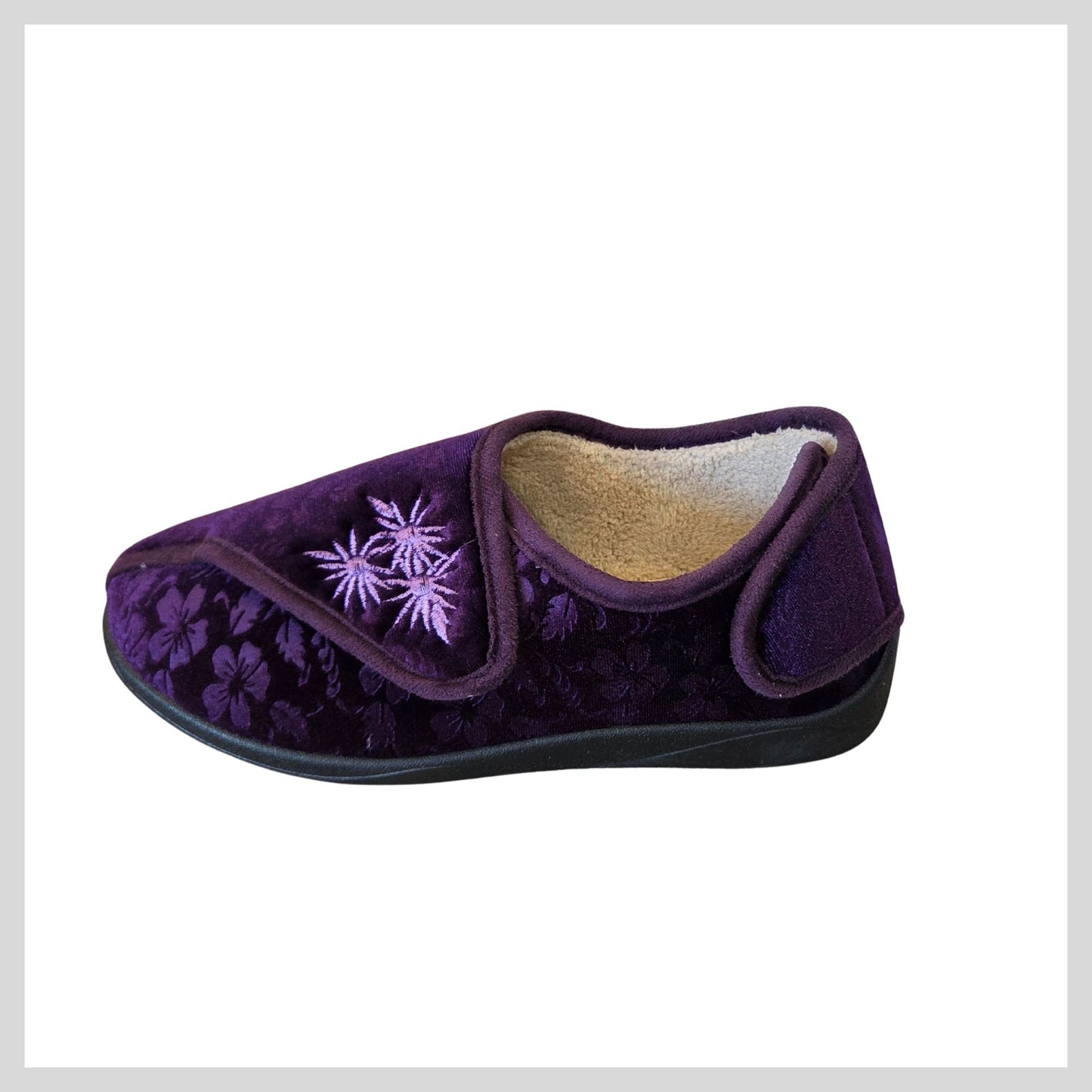 Cosy Comfort 23313-26 Ladies Daisy Purple Slippers
