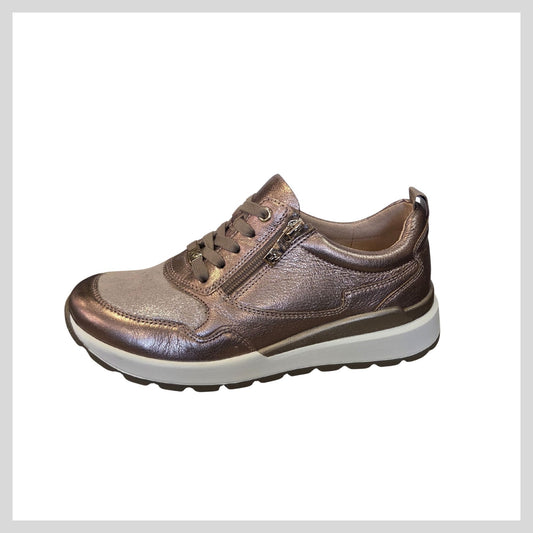 Caprice 9-23760 Ladies Gold Metallic Fashion Trainer