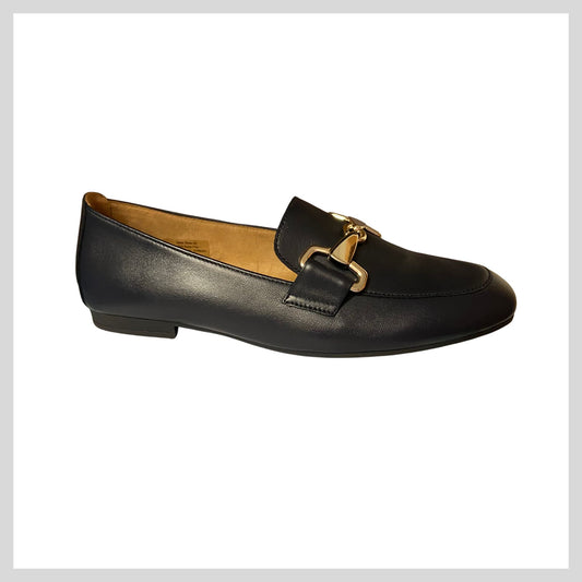 Gabor 85.211.26 Ladies Navy Leather Loafer