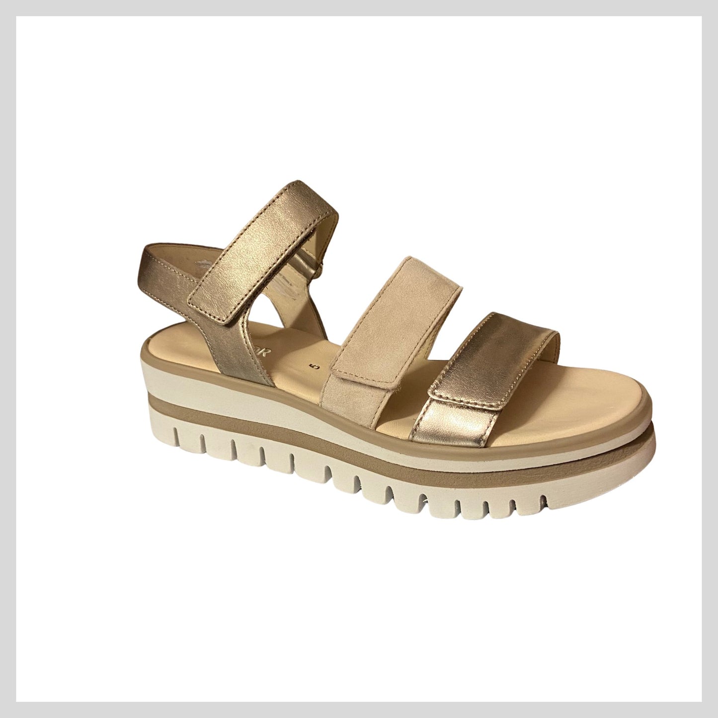 Gabor 84.620.62 Ladies Beige/Pewter Sandal