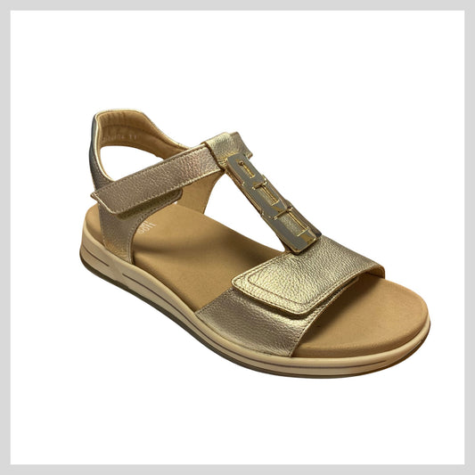 Ara 12-34804-11 Ladies Gold Velcro Sandal