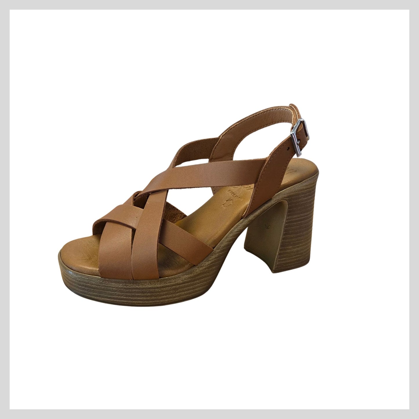 Oh My Sandals 5938 Tan Platform