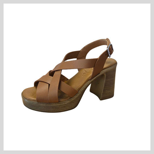 Oh My Sandals 5938 Tan Platform