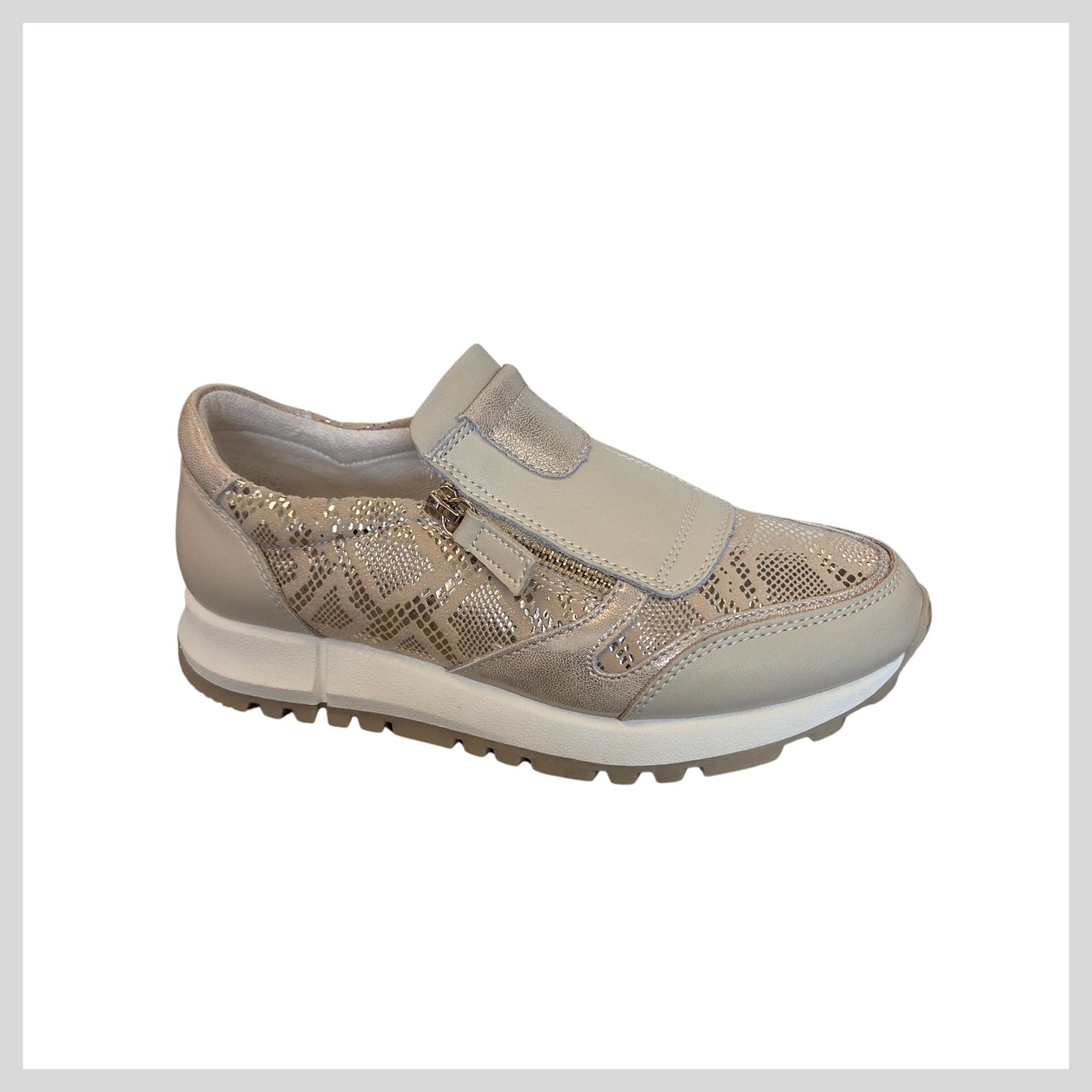 Redz 6G2L906Z05 Ladies Beige/Gold Fashion trainer