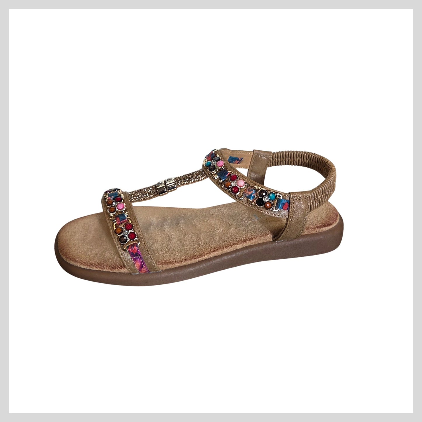 Susst Heidi26, Ladies Camel PU Sandal