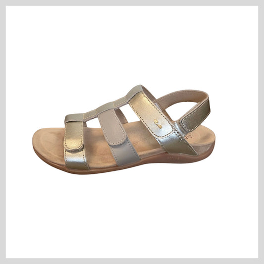 Strive Cassis Ladies Gold & Grey Sandal