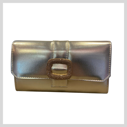 Redz Gold Metallic Handbag  K-P24-37#