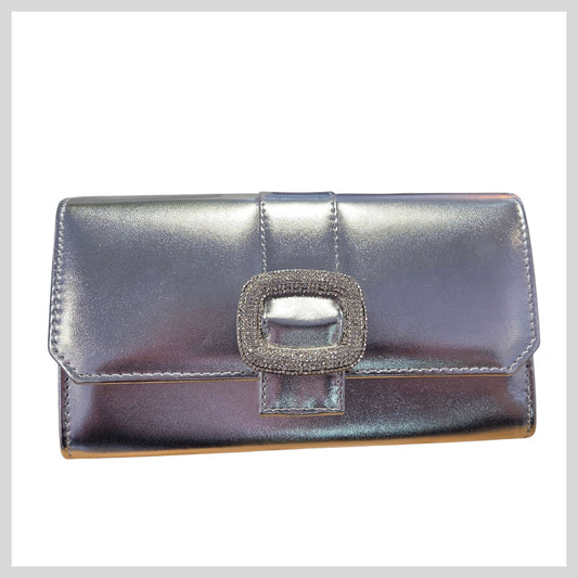 Redz Silver Metallic Handbag  K-P24-37#