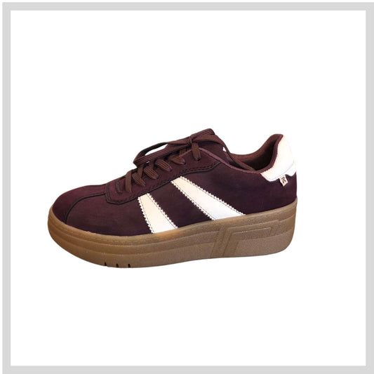 M7601 Rieker Ladies Burgundy Trainer