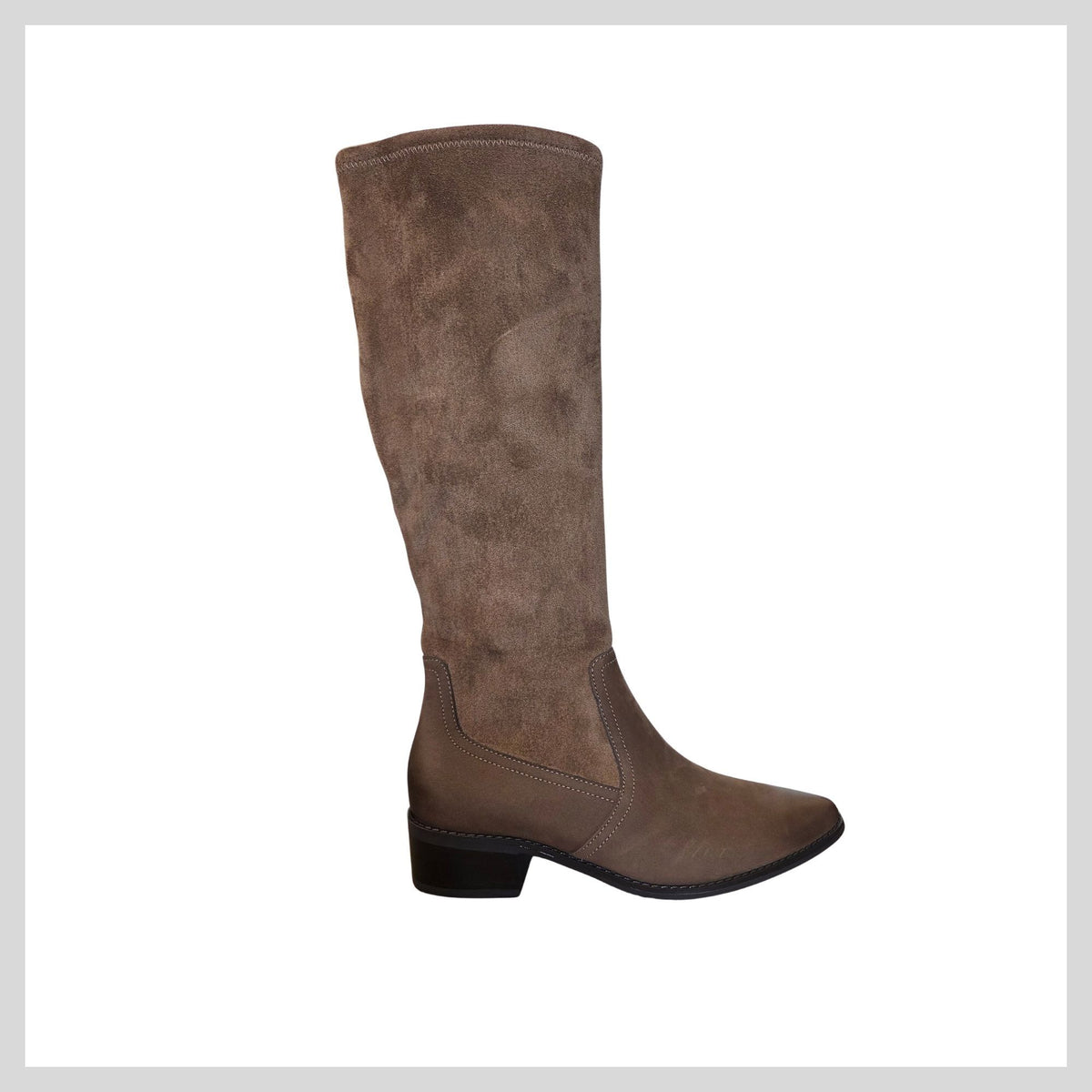 Caprice Ladies Dark Taupe Combi Knee High Boot 9-25541-47-39G