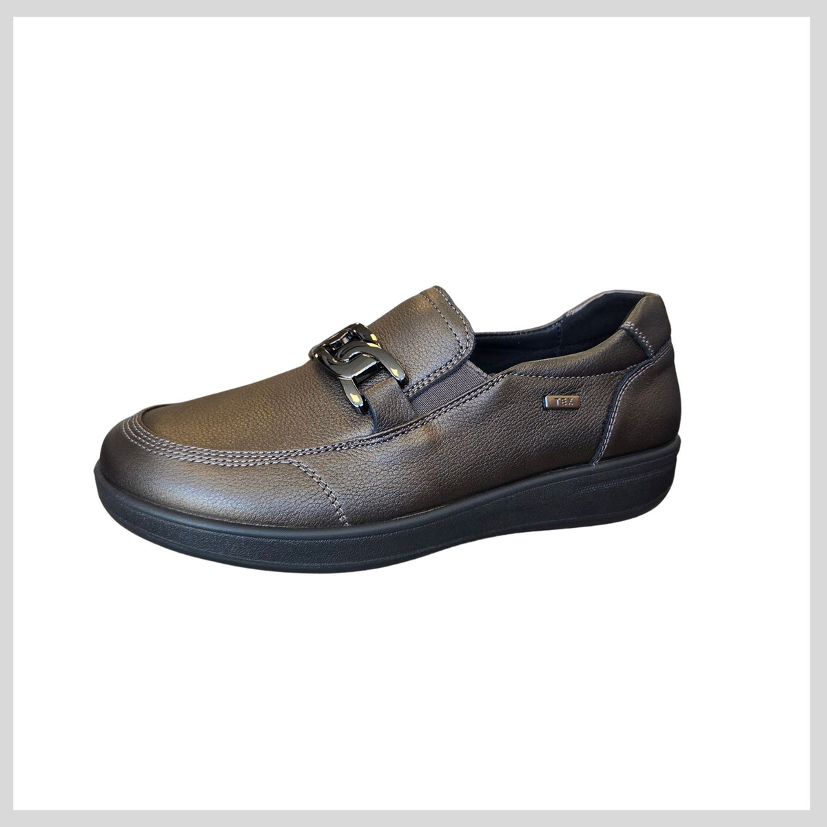 G Comfort P-6503Z Ladies Leather, Soft Nappa Bronze Loafer