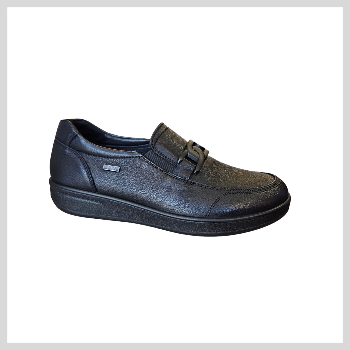 G Comfort P-6503S Ladies Leather, Soft Nappa Black Loafer
