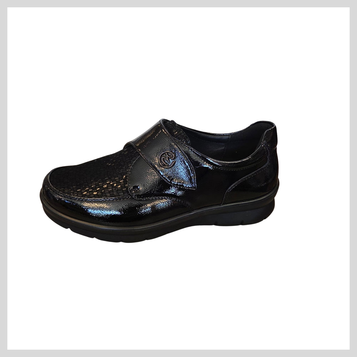 G Comfort P-6503S Ladies Black Patent Shoe