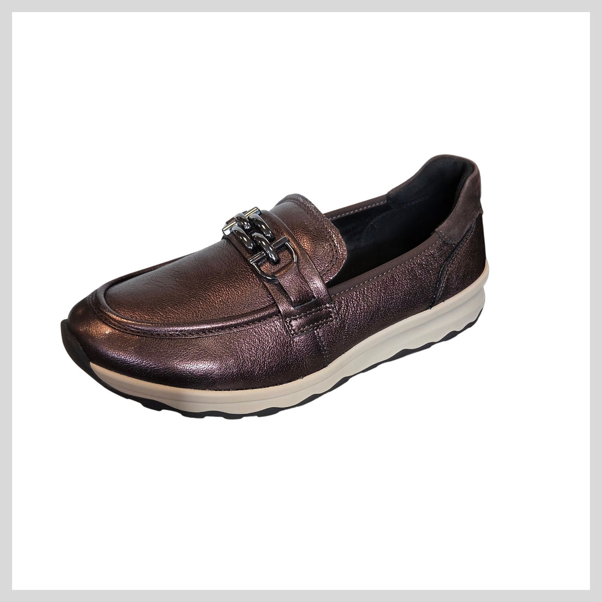 Caprice 9-24701 Ladies Brown Metallic Loafer
