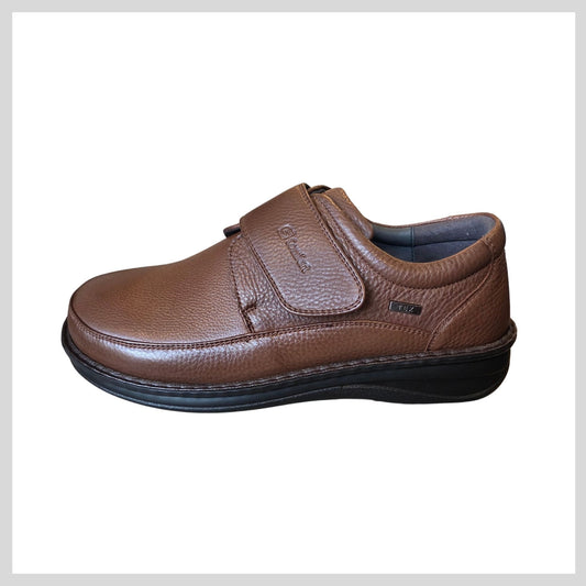 G Comfort P-3708C Men's Cognac/Tan Velcro Shoe